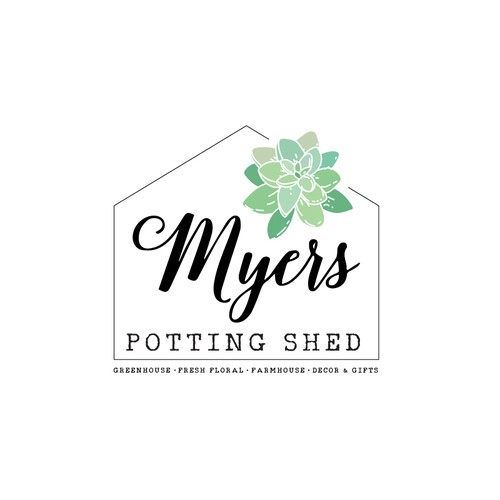 Cactus logo with the title 'Organic Feminine Logo For Greenhouse'