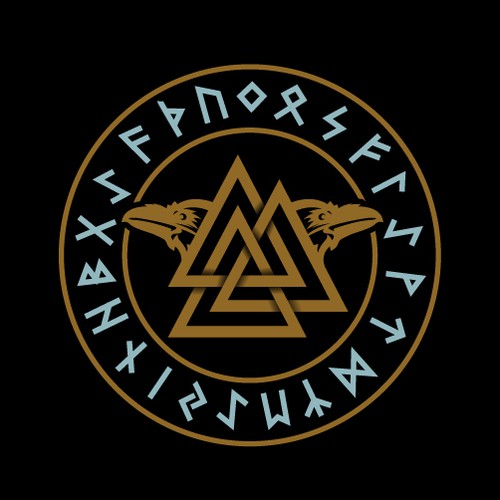 Runes design with the title 'Viking Landings Logo'