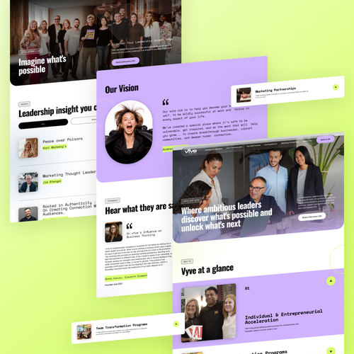 Business design with the title 'vYve '