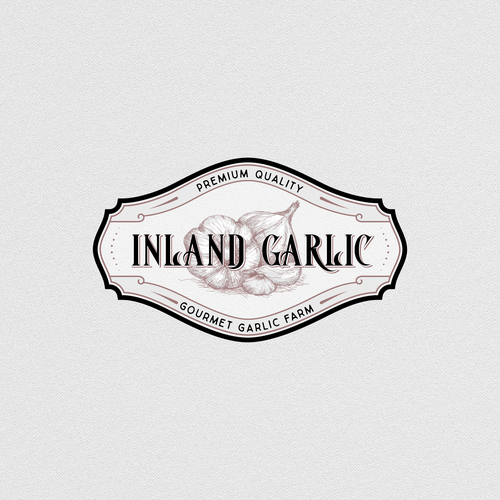 Garlic logo with the title 'Inland Garlic'