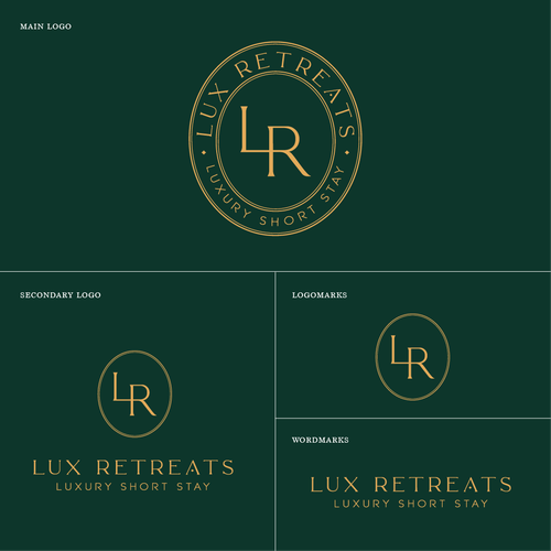 Airbnb design with the title 'Lux Retreats'