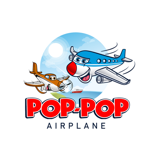 Airplane logo with the title 'logo design'