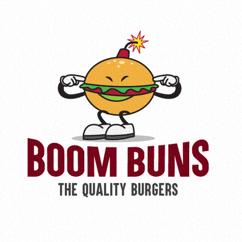 Burger logo with the title 'The Boom'