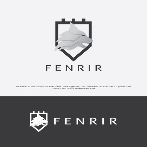 Home organizer logo with the title 'fenrir logo concept'