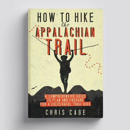 Travel book cover with the title 'Book cover for hiking book'