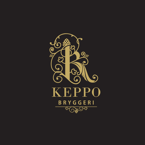 Filigree logo with the title 'decorative letter 'K" - briggery logo'