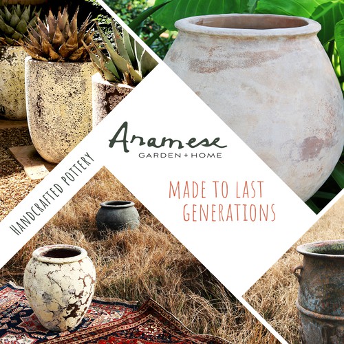 Handcrafted design with the title 'Magazine ad for Anamese.'