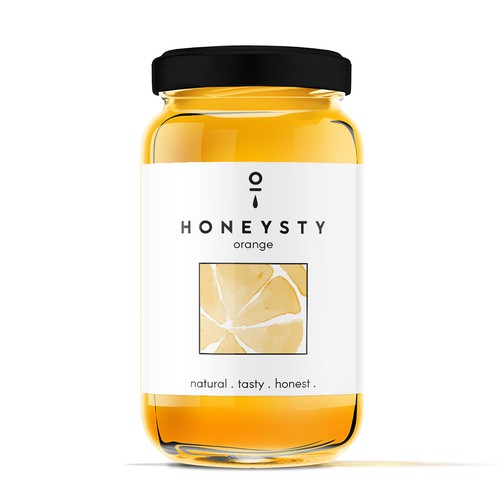 Organic label with the title 'Label for Orange Honey '