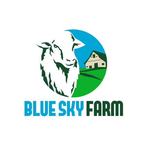 Barn logo with the title 'Blue Sky Farm'