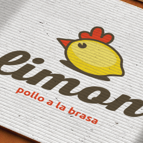 Lemon logo with the title 'Simple logo concept for chicken restaurant'