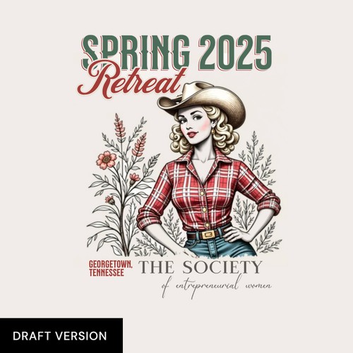 Farm t-shirt with the title 'Vintage Western Cowgirl Floral Illustration – Southern Americana Retro Graphic (This Design Is Available For Sale) '