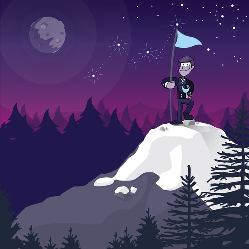 Handmade artwork with the title 'Business Man'