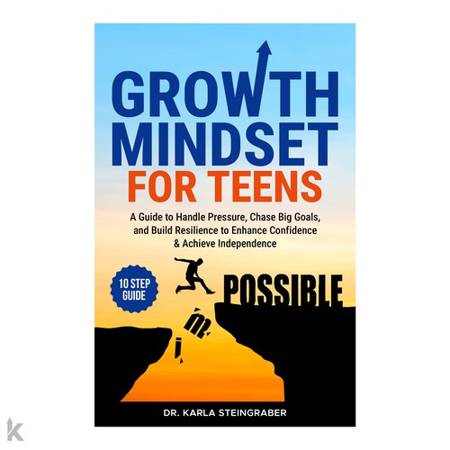Teen book cover with the title 'Growth Mindset for Teens'