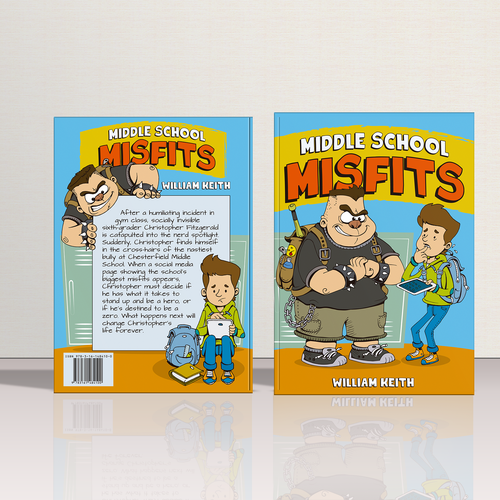 Digital art book cover with the title 'Book cover - cartoon'