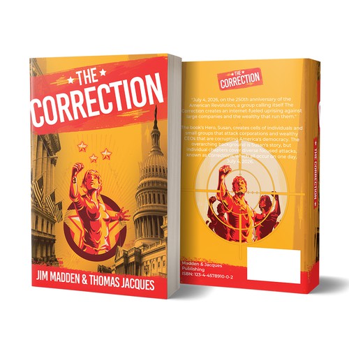 Mockup book cover with the title 'The Correction'