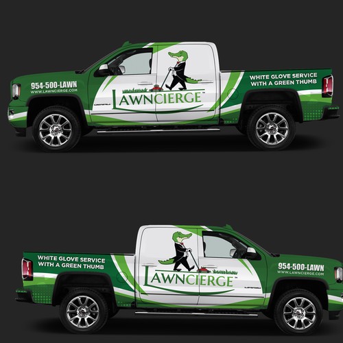Truck design with the title 'Truck for LawnCierge'