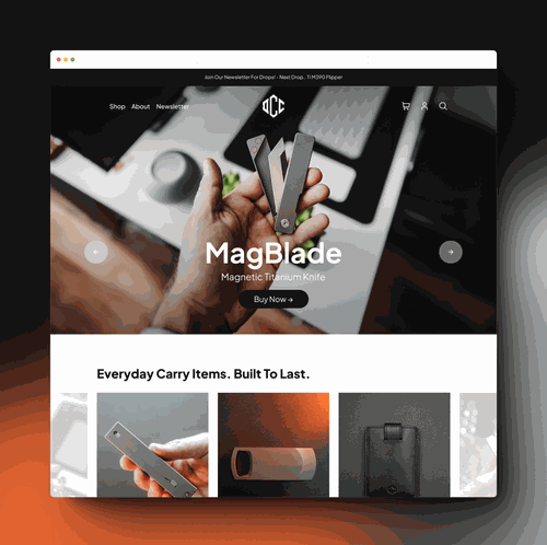 Online store website with the title 'eCommerce Shop'