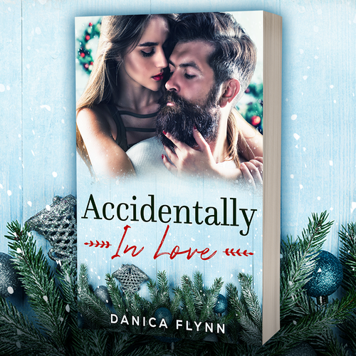Romantic book cover with the title 'Book cover design - Accidentally In Love by author Danica Flynn'