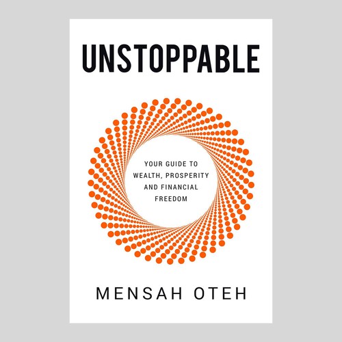 Orange book cover with the title 'UNSTOPPABLE - Simple But Elegant Book Cover Design Concept'