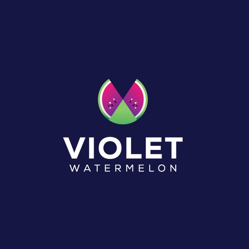 Watermelon design with the title 'VIOLET WATERMELON'