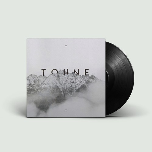 Mountain artwork with the title 'CD cover for "Tohne"'