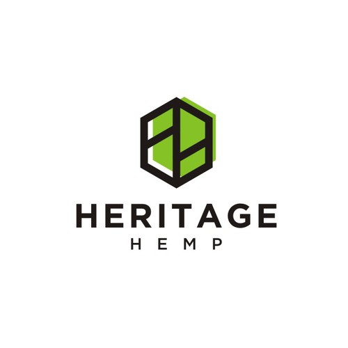Hexagon logo with the title 'Bold modern logo for CBD products company'