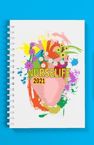 Health artwork with the title 'heart nurselife'