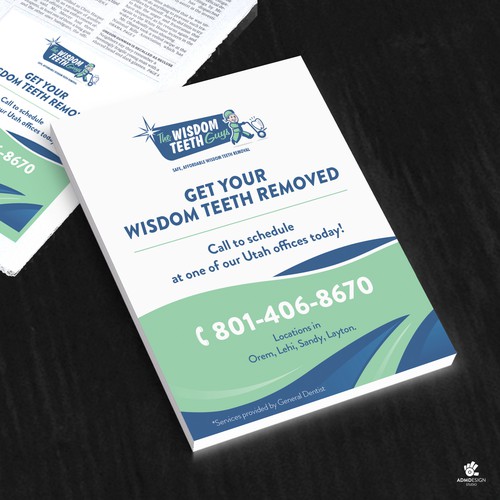 Ad design with the title 'Wisdom Teeth Flyer and Ad Design'