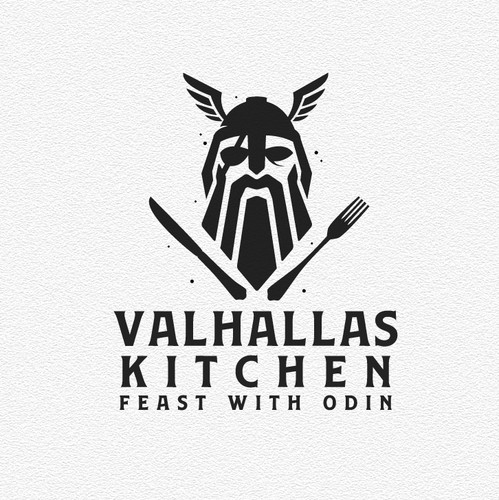Viking ship logo with the title 'Striking Logo design for a classic restaurant'
