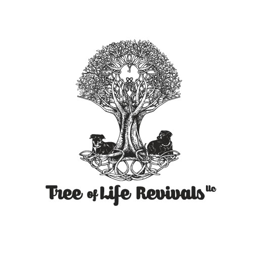 Pagan logo with the title 'Tree of Life Revivals'