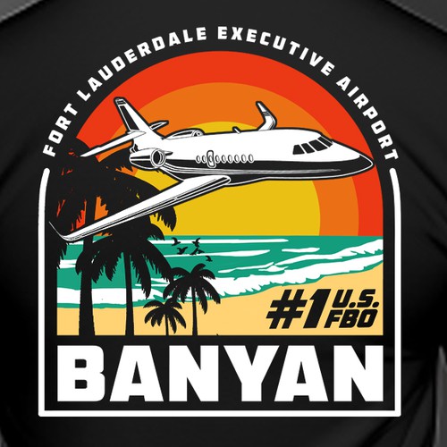 Sand design with the title 'Banyan Air Service '