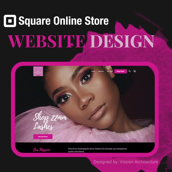 Barber design with the title 'SQUARE ONLINE STORE | Design for KMNA Retail'