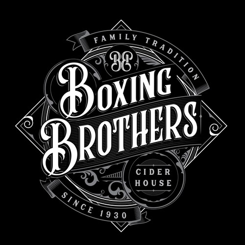 Cider logo with the title 'Boxing Brothers Cider House'