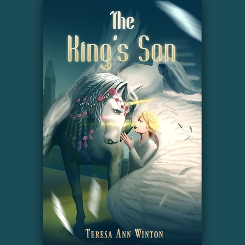 Medieval book cover with the title 'The king's son'