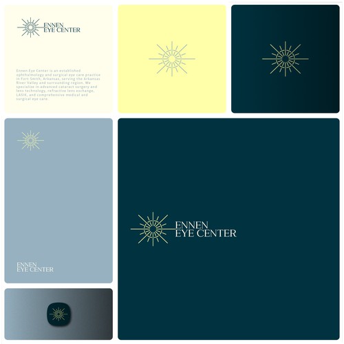 Elegant design with the title 'Ennen Eye Center'