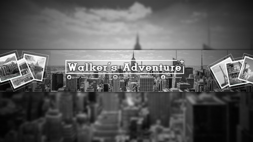 Background design with the title 'Adventure YouTube Banner'