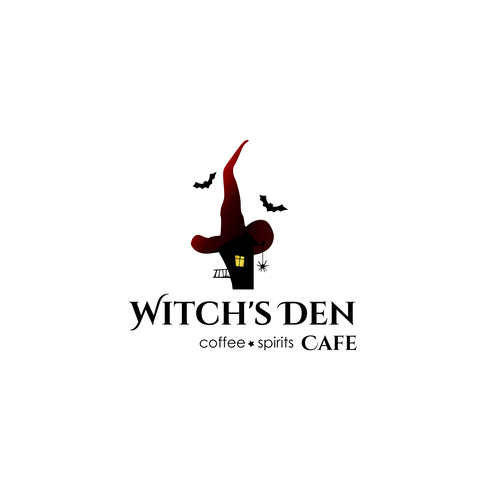 Witch logo with the title 'Halloween logo'