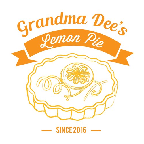 Pie design with the title 'Grandma Dee's Lemon Pie'