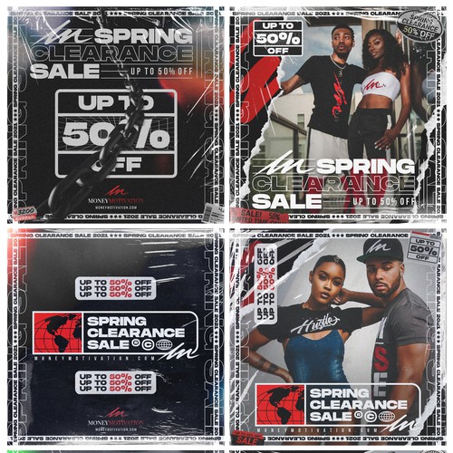 Social networking design with the title 'Spring Clearance Sale 2021 | MTVTION'