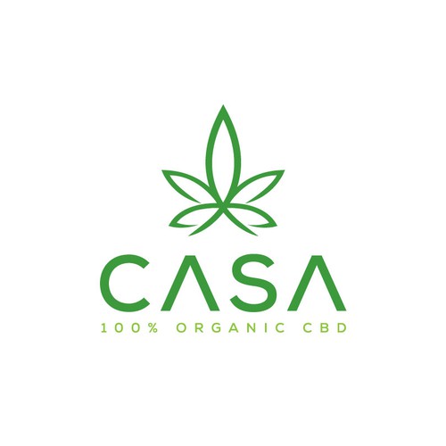 Cool weed logo with the title 'CBD BRAND IDENTITY'
