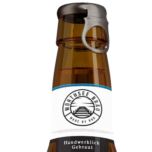 Badge logo with the title 'Logo Design for Lake Woerthsee'