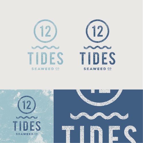 Nautical logo with the title 'Simple design for a Seaweed Co.'