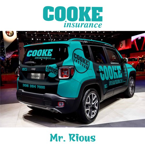 Jeep design with the title 'Jeep renegade wrapping for Cooke Insurance'