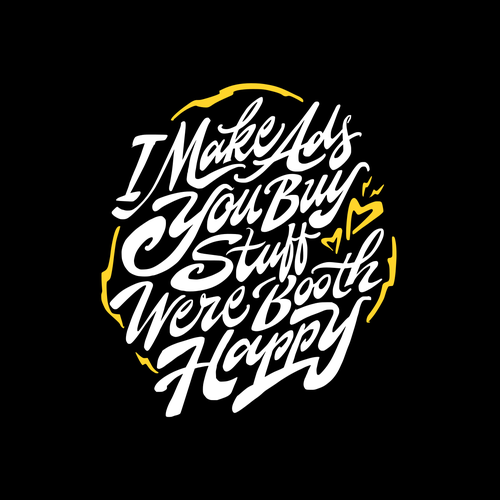 Business t-shirt with the title 'Lettering Ads'