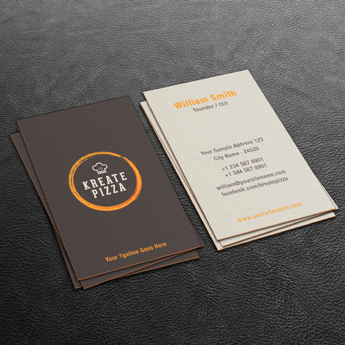 Pizza brand with the title 'Kreate Pizza'