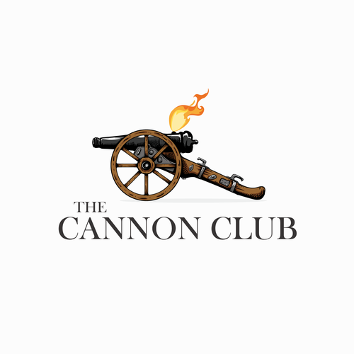 Explosion design with the title 'The Cannon Club'