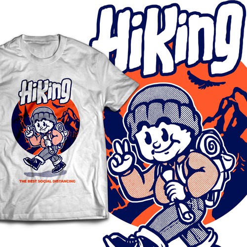 Hiking t-shirt with the title 'Hike and hide'