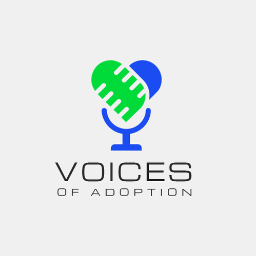 Voice logo with the title 'Voices of adoption'