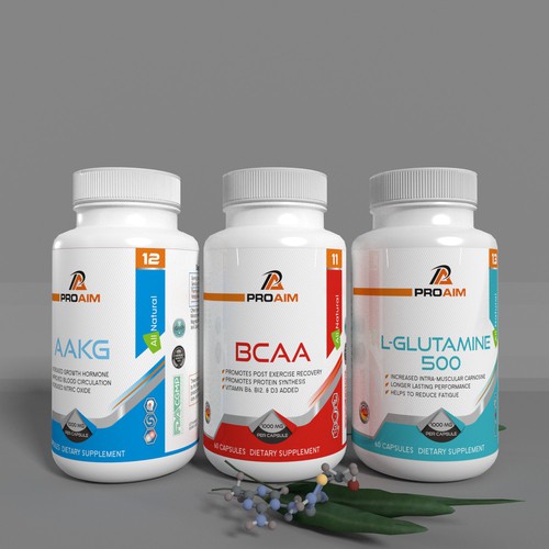 Nutrition label with the title 'Label for dietary supplement '