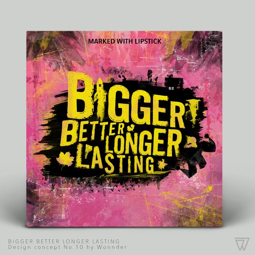 Album artwork with the title 'Album cover design concept for MARKED WITH LIPSTICK'